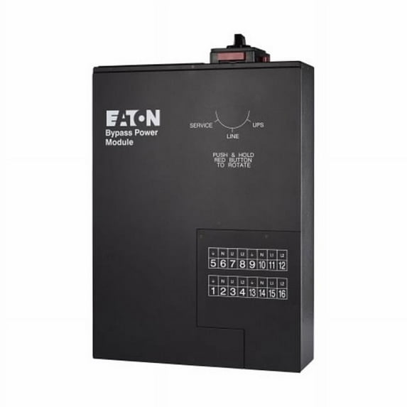 Eaton 125A 3-Phase HW Input & Output Bypass Power Module, Black