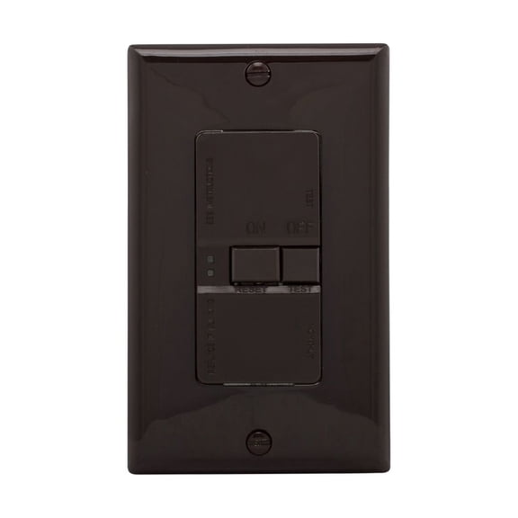 Eaton 20 Amp Self Test Blank Face GFCI,Two-pole, three-wire, grounding, Brown, 125V, #14-#10, SGFDA20B
