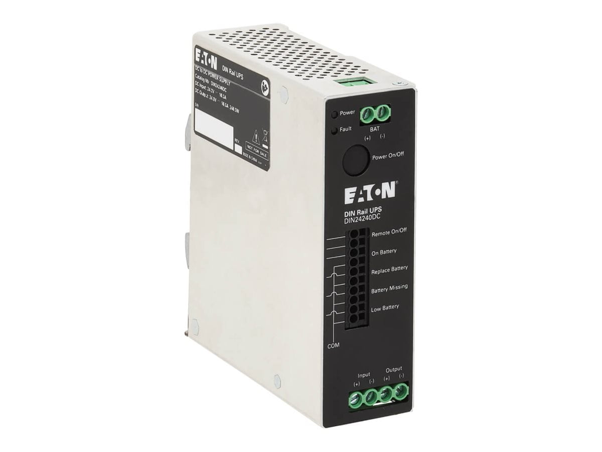 Eaton 240W 24V DC DIN Rail Industrial UPS, Hardwire Input/Output
