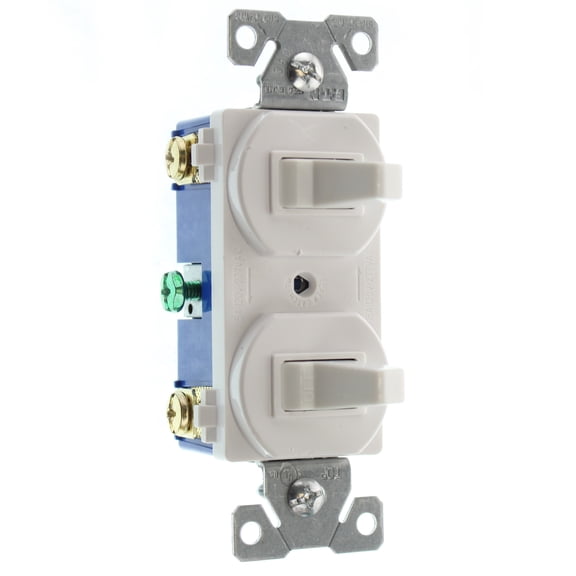 Eaton 275W 15-Amp 120/277-volt Commercial Grade Combination Single Pole Toggle Switch and 3-Way Switch, White
