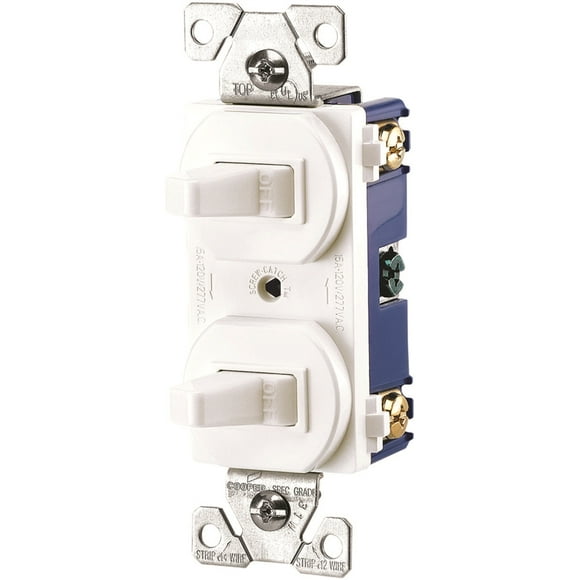 Eaton 275W 15-Amp 120/277-volt Commercial Grade Combination Single Pole Toggle Switch and 3-Way Switch, White