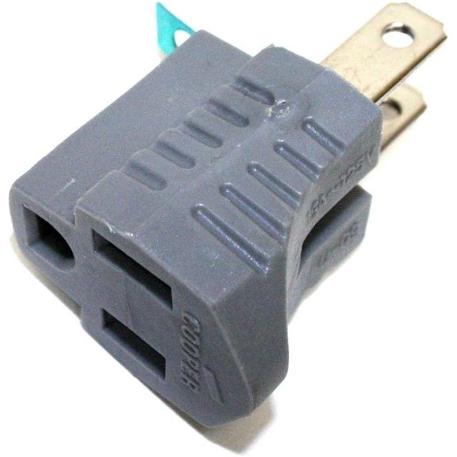 Eaton 419GY 15Amp 125Volt Single Outlet Grounding Adapter