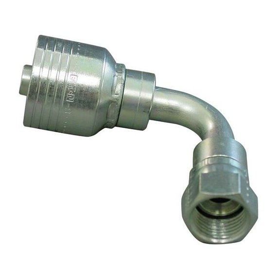 Eaton Aeroquip Hydraulic Hose Fitting,90deg Elbow Shape 4SA16FJB16
