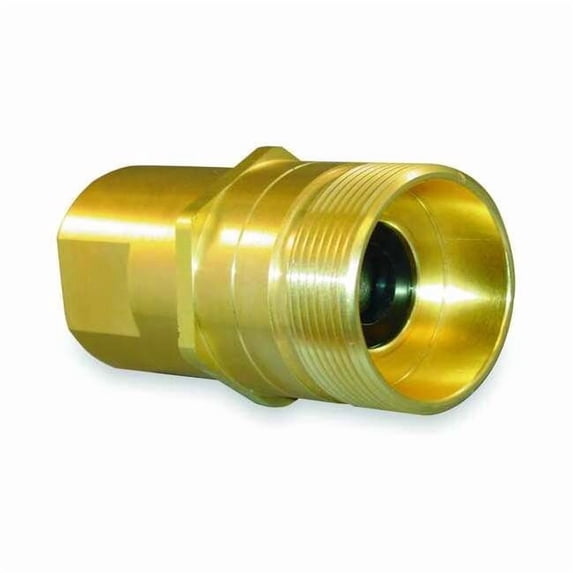 Hydraulic Quick Connect Hose Coupling, Brass Body, Thread-to-Connect Lock, 3/4"-14 Thread Size