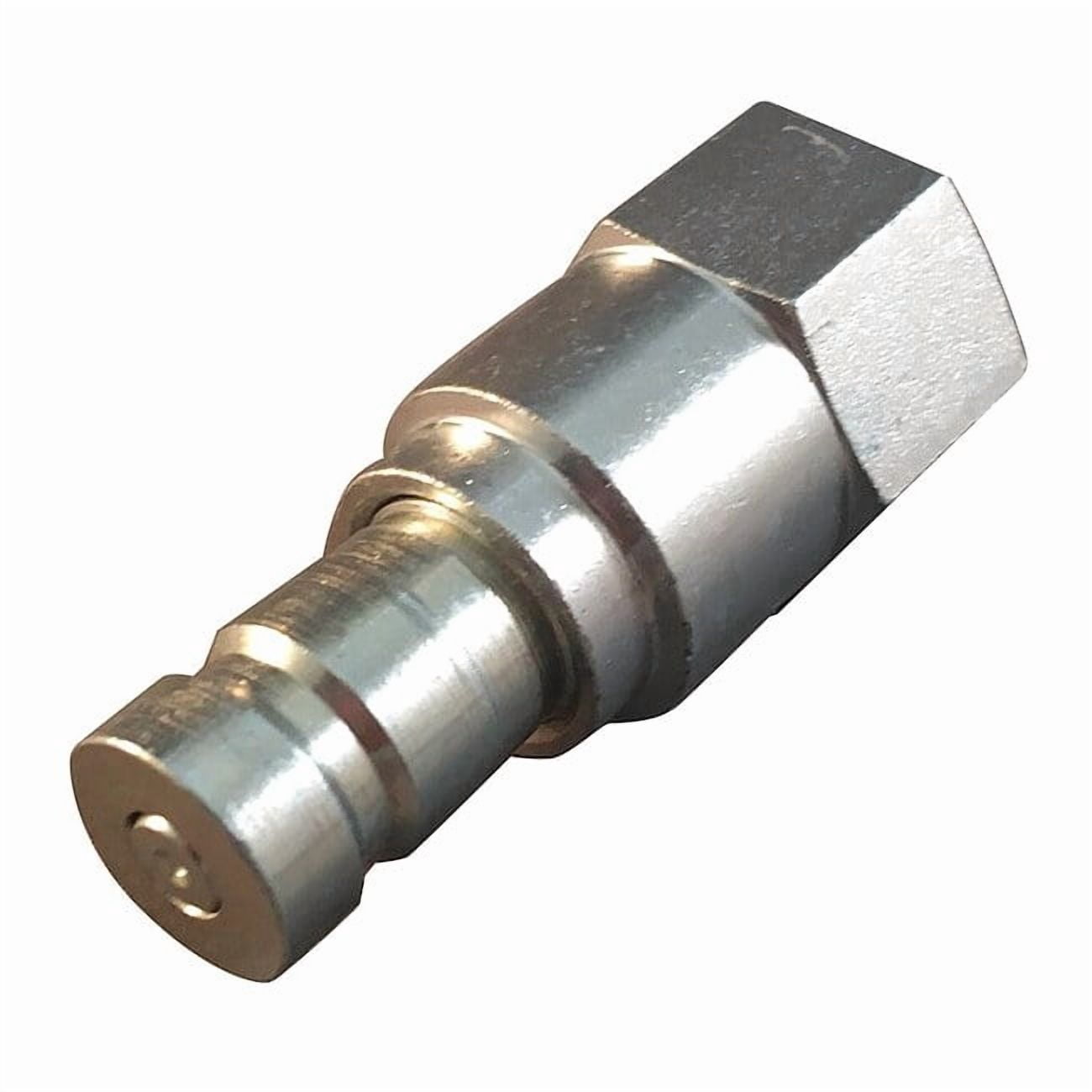 Hydraulic Quick Connect Hose Coupling, Steel Body, Push-to-Connect Lock, 1/4"-18 Thread Size