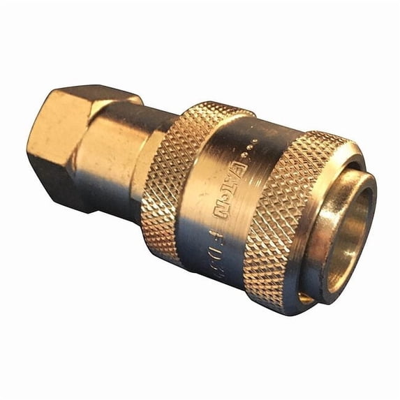 Hydraulic Quick Connect Hose Coupling, Steel Body, Push-to-Connect Lock, 9/16"-18 Thread Size