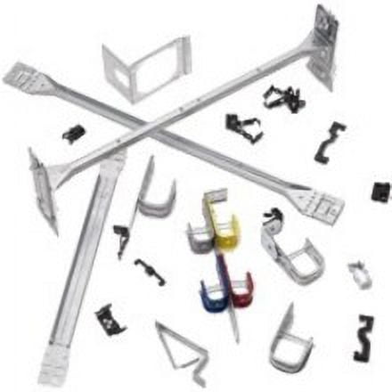 Communication Bracket, 1 Gang, Pre-Galvanized Steel, Single Gang Box Type