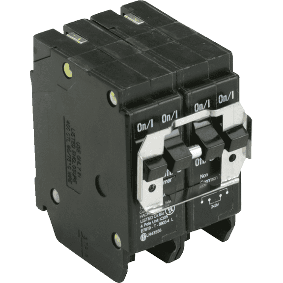 Eaton BQ Quadplex Circuit Breaker - Single Pack Indoor & Outdoor Use, NEC-Compliant