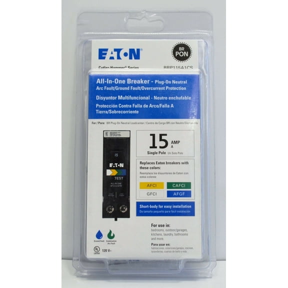 Eaton BRP115A1CS 15 Amp Single Pole All in One Breaker Cutler-Hammer