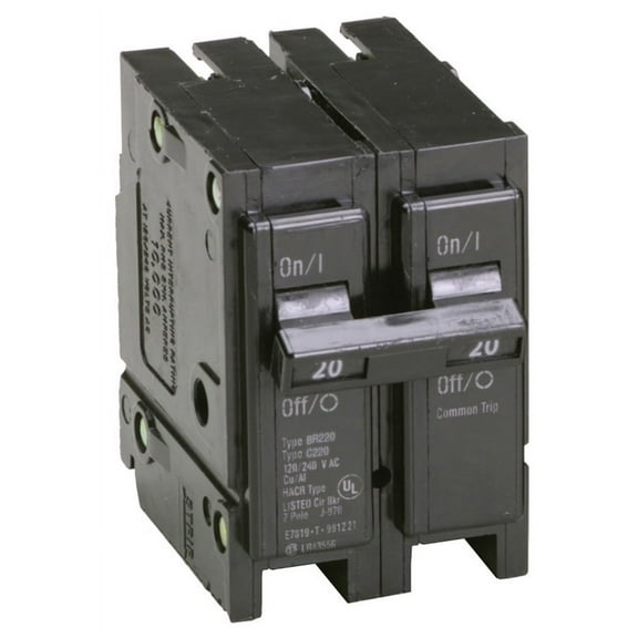 Eaton BR220 20 Amp Double Pole Circuit Breaker