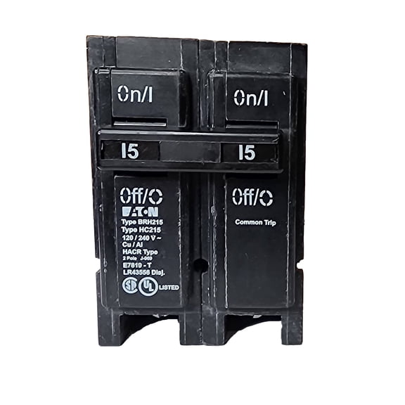 Eaton BRH 15 Amp 2 Pole Circuit Breaker