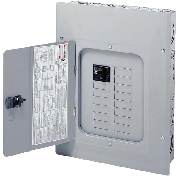 Eaton BRP12B100 Load Center, Indoor, Combination Cover, 12 Space/20 Pole, 100-Amp Main Breaker - Quantity 1