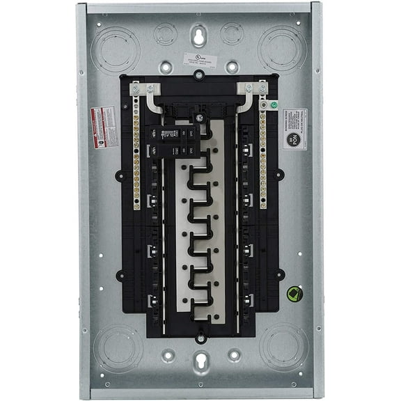 Eaton BRP20B100 Load Center, Indoor, Combination Cover, 20 Space/20 Pole, 100-Amp Main Breaker - Quantity 1