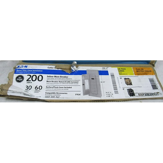 Eaton BR Main Circuit Breaker Loadcenter BRP30B200V25 - 200A - 1 Piece