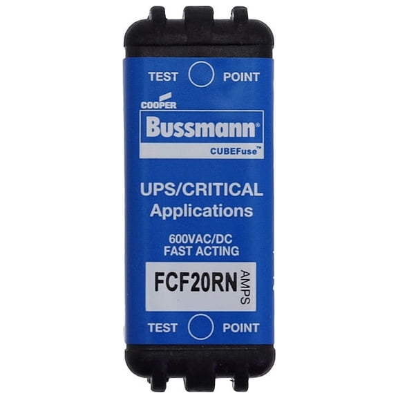 Eaton Bussmann Fast Acting Cubefuse,20A,600VAC,3/4" W FCF20RN