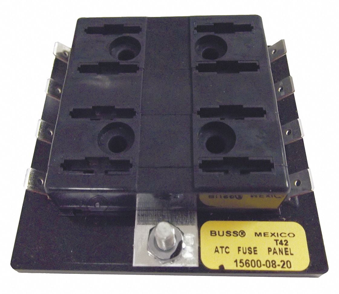 Eaton Bussmann Fuse Block,0 to 30A,Automotive,8 Pole 15600-08-20
