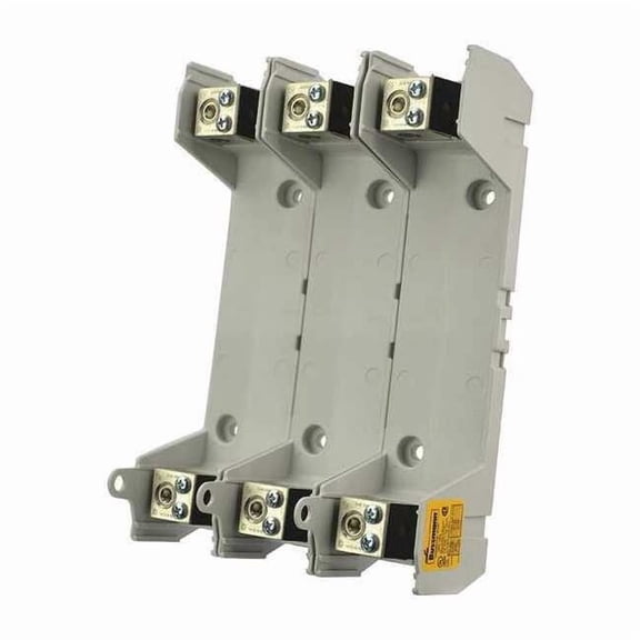 Open Fuse Block, R UL Class, 600V AC/DC Volt Rating, 3 Poles, Box Lug RM60100-3CR