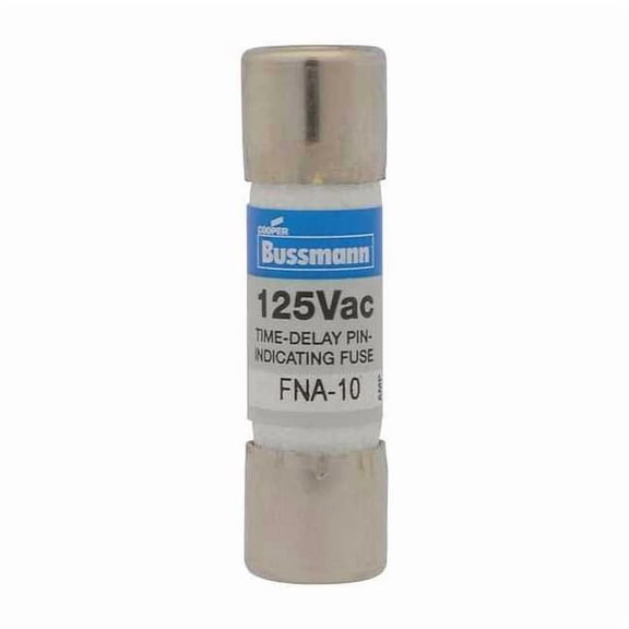 Midget Fuse, Time-Delay, 10A, 125V AC, Indicating, 10kA at 125V AC FNA-10