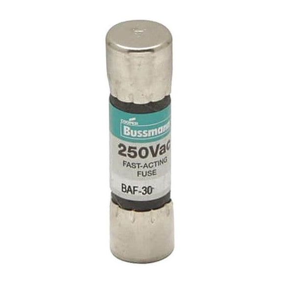 Eaton Bussmann Fuse,250VAC,CYL,30A,1.5in,Midget,BAF BAF-30