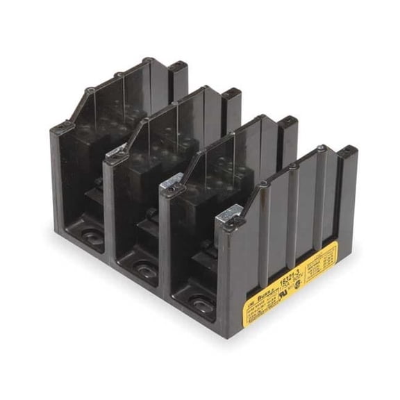 Power Distribution Block, Open, 3 Pole, 310 A Copper, 600 V AC/DC