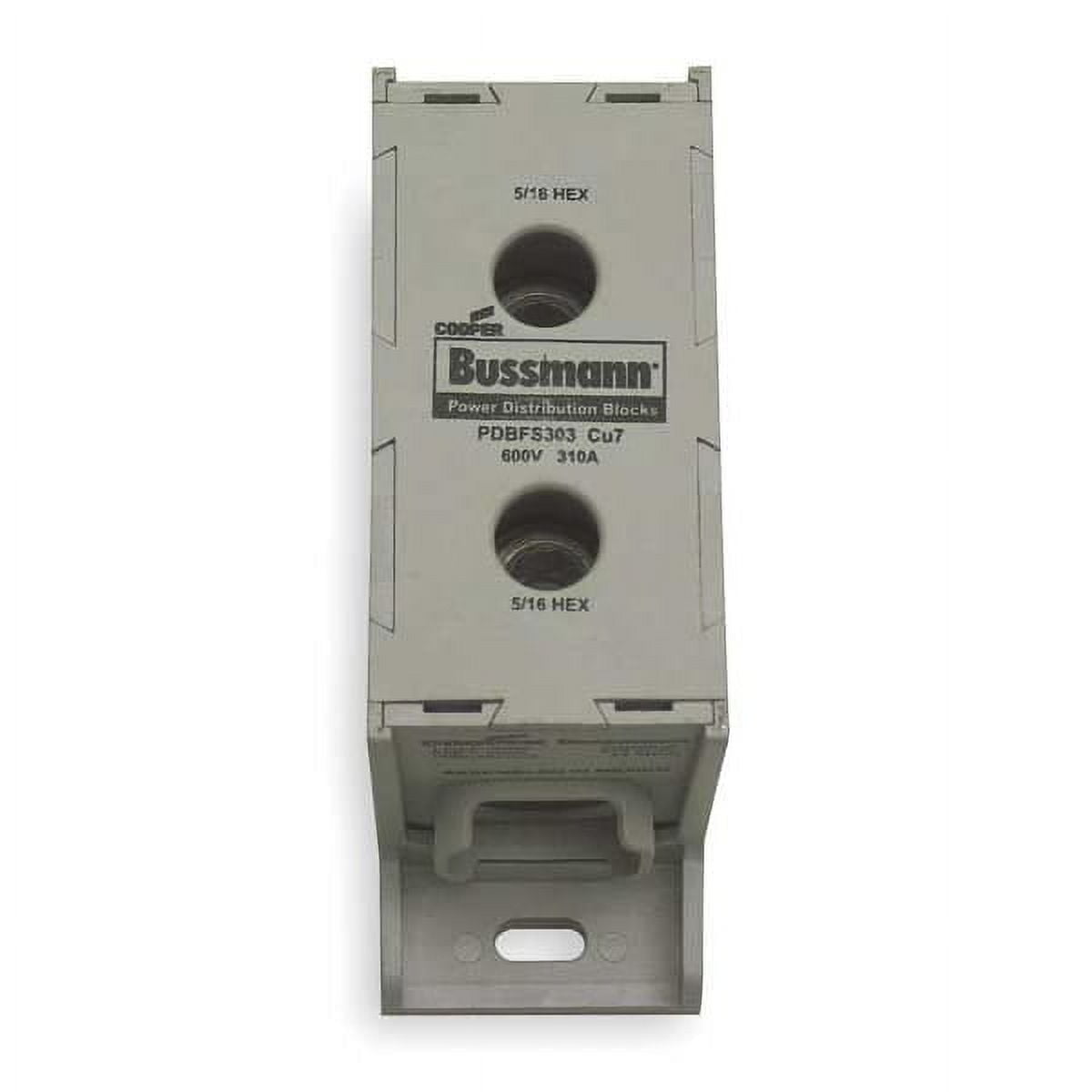 Eaton Bussmann Power Distr Block,Al/Cu,600V AC/DC PDBFS303