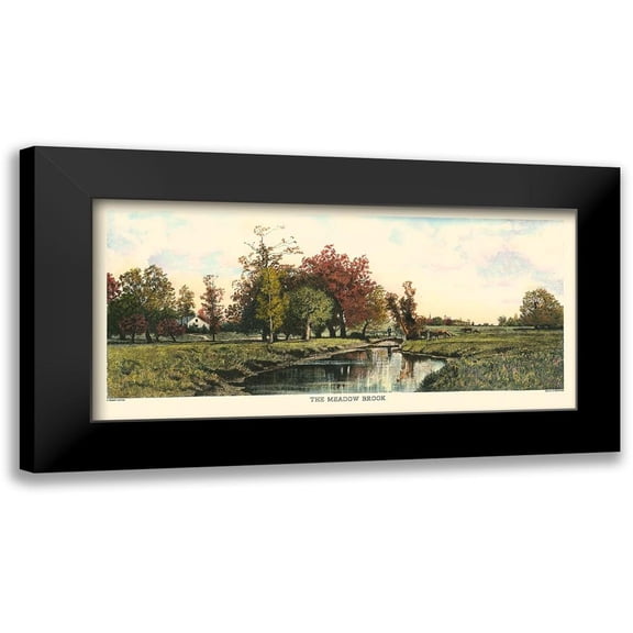 Eaton, C. Harry 14x9 Black Modern Framed Museum Art Print Titled - The Meadow Brook