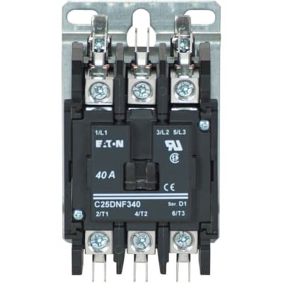 Eaton C25DNF325T 3-Pole Definite Purpose Contactor (24V, 25 Amp)