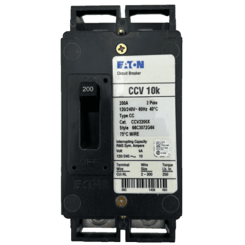 Eaton CCV2200X Bolt-On Mount Type CCV Tenant Main Circuit Breaker 2-Pole 200 Amp 120/240 Volt