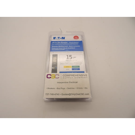 Eaton CH 15 Amp All in One AF/GF Plug-on-Neutral Breaker
