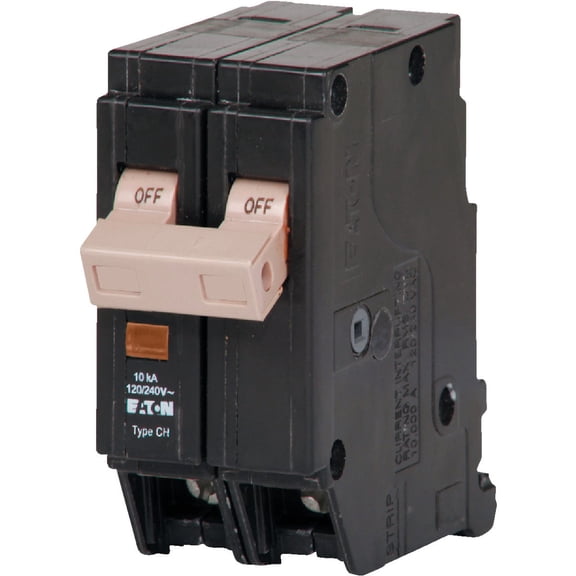 Eaton CHF215 Breaker, 15A, 2P, 120/240V, 10 kAIC, Type CH
