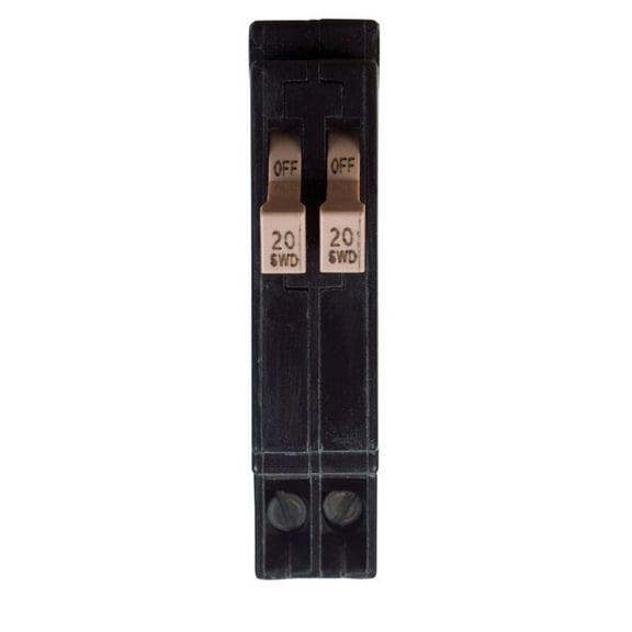 Eaton 20A/20A Twin Single-Pole Circuit Breaker CHT2020