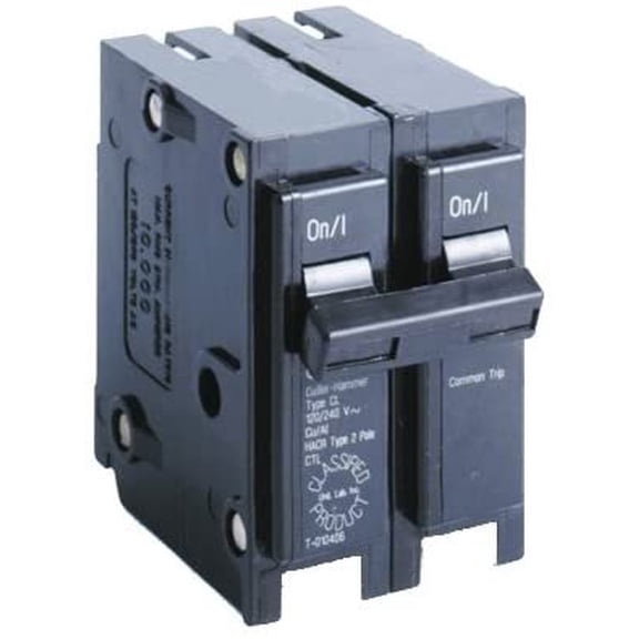 Eaton CL220CS Circuit Breaker, UL, Double Pole, 20A, 240-Volt - Quantity 3