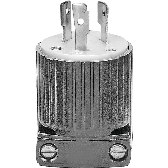 Eaton L620P 20-Amp 250-Volt Hart-Lock Industrial Grade Plug with Safety Grip Black and White