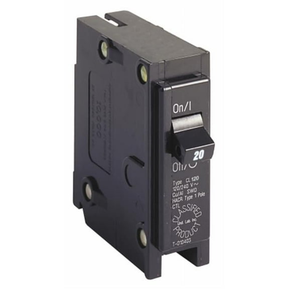 Eaton Corporation 20 Amp Single Pole UL Classified Replacement Breaker