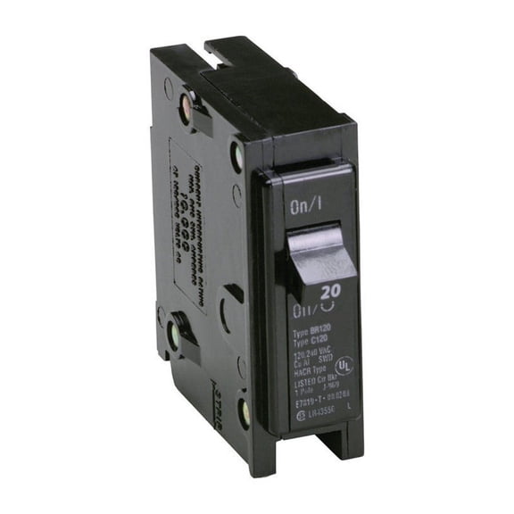 Eaton Corporation Br120 Single Pole Interchangeable Circuit Breaker, 120V, 20-Amp