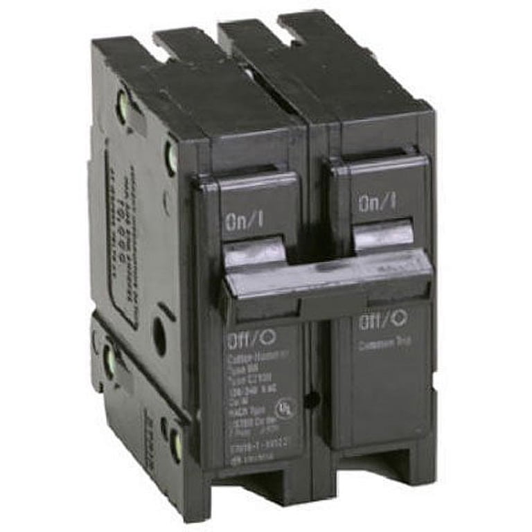 Eaton BR250 Double Pole Circuit Breaker – 50 Amp, 120/240V, Interchangeable, Black