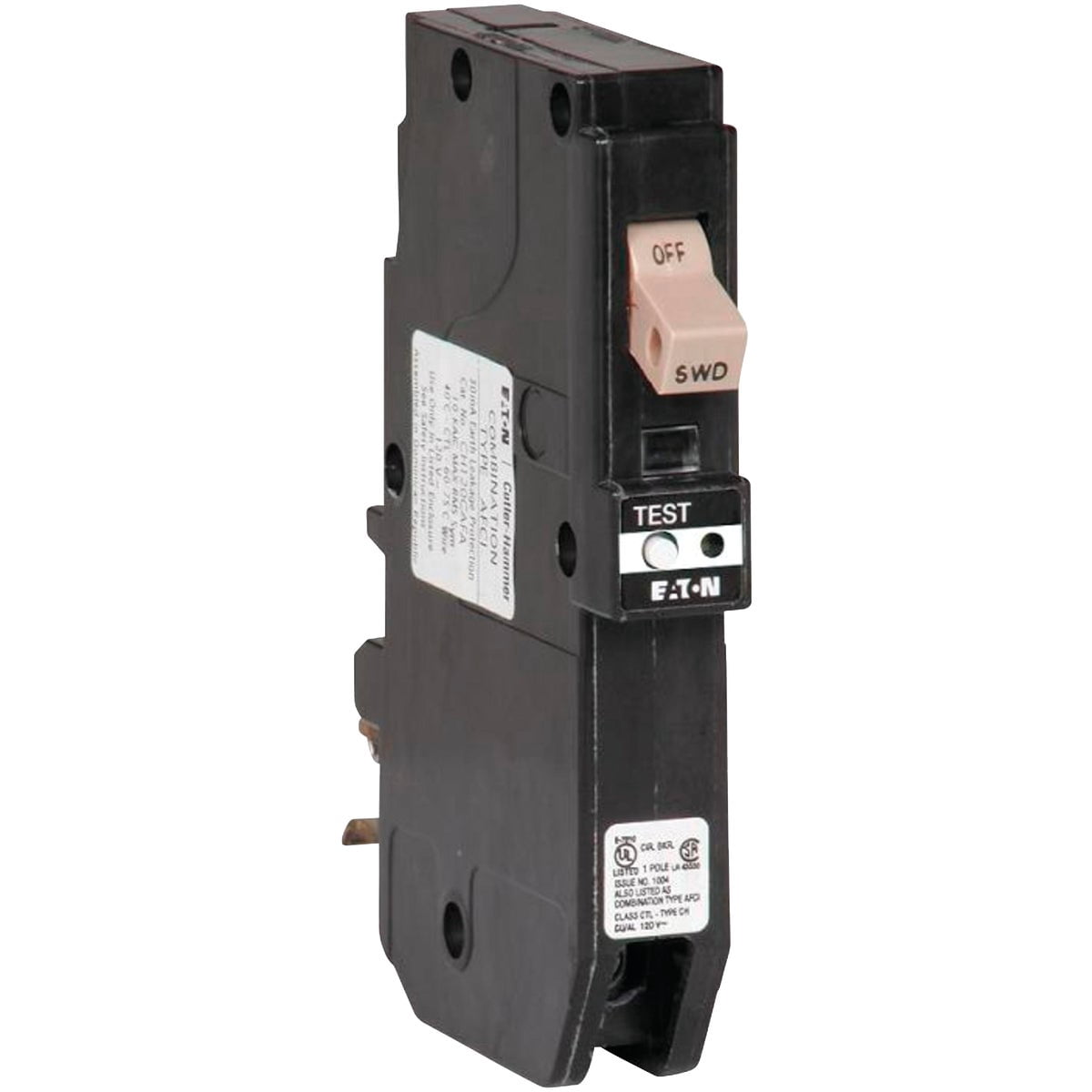 Eaton Corporation Eaton CH Plug On Neutral Arc Fault Breaker - Single ...