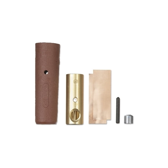 F Series E1012 Plug, Single Pole Connector, Set Screw Female, 1/0 to 3/0 AWG Cap, Red