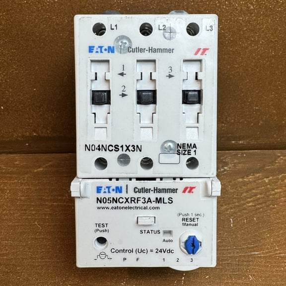 Eaton Cutler-Hammer N101CS1F3A-MLS NEMA Size 1 Starter 3P 27A 24VDC New in Box