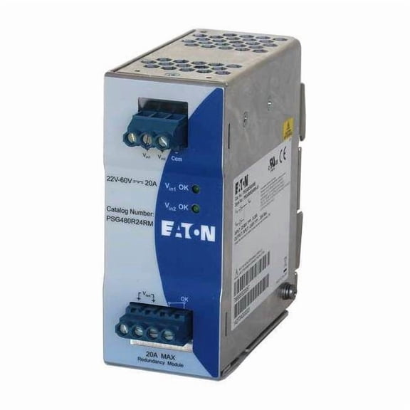Eaton DC Power Supply, 320/500V AC, 24V DC, 960 W, 20 A, DIN Rail PSG480F24RM