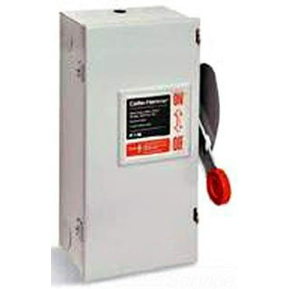 CUTLER HAMMER DH362NGK Heavy-Duty Fusible Safety Switch, NEMA 1, 60A, 3P, 600V/250DC
