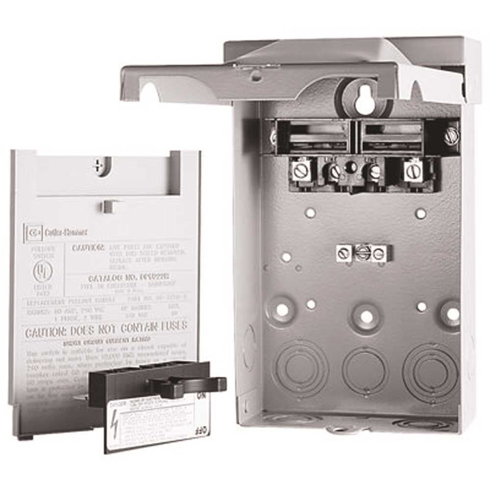 Eaton DPF222R 60 Amp 2 Fuse AC Disconnect RainTight Gray