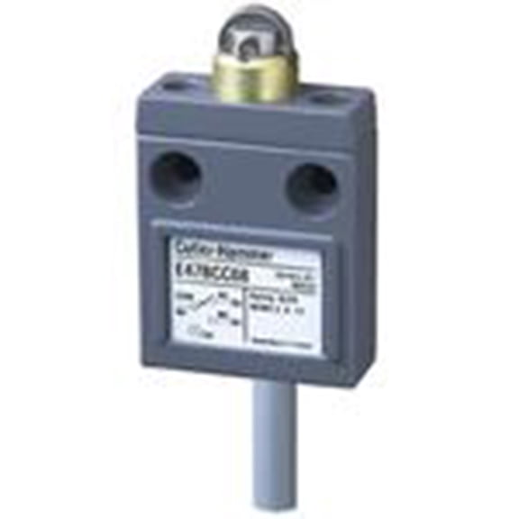 Eaton E47BCC08 Limit Switch, Compact, Prewired, Sealed Roller Plunger, Compact