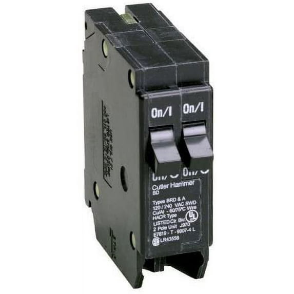Eaton SP Tandem Circuit Breaker BD2020 - 2-Pole, 20 Amp, 120/240V - Black