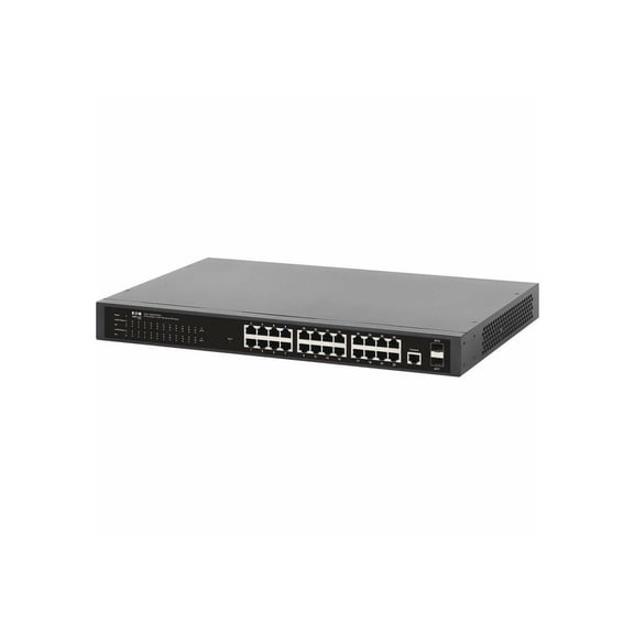 Eaton Tripp Lite Series 24-Port Managed Gigabit Ethernet Switch with PoE+ Layer 2 1 Gbps 2x GbE SFP Ports 370W PoE 1U Rack/Desktop