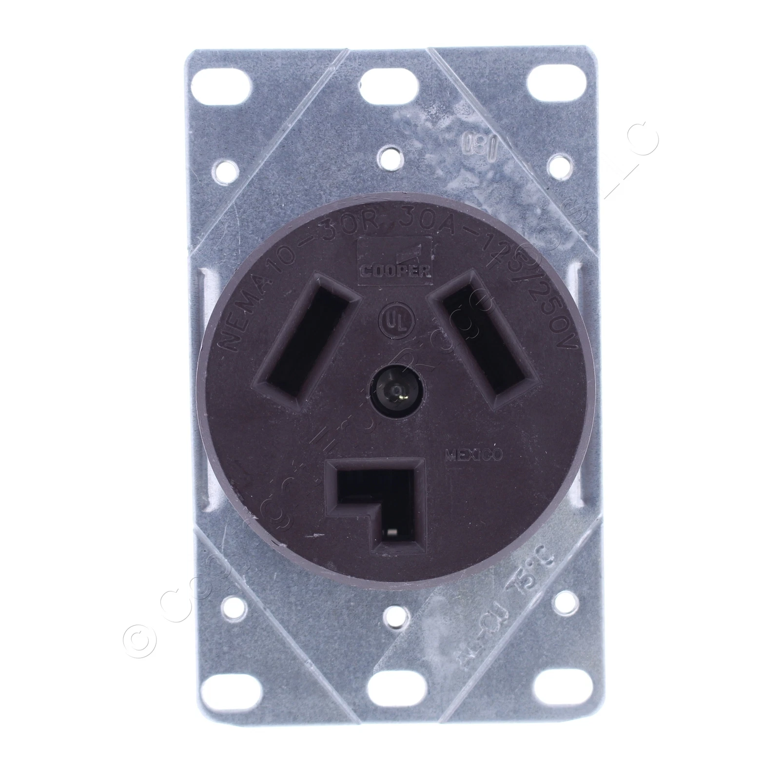 Eaton Wiring 50A Flush Mount Power Receptacle, 3-Pole, 4-Wire, 125V