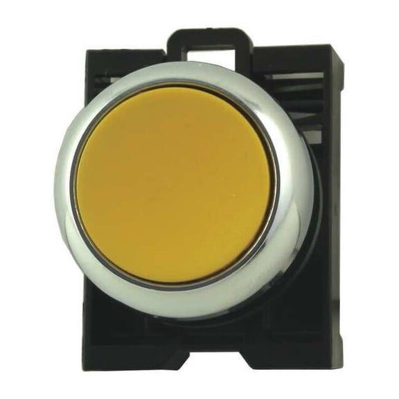 Push Button Operator, Flush, Momentary Action, Not Applicable Release, Non-Illuminated, Yellow