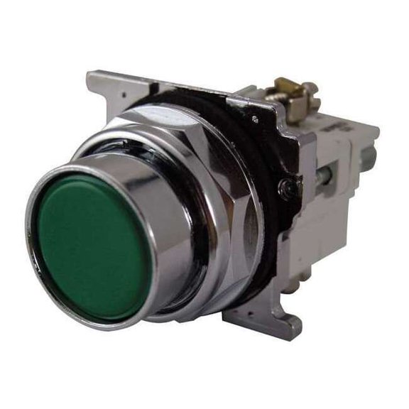 Eaton Cutler-Hammer Non-Illuminated Push Button,30mm,Green 10250T103-2