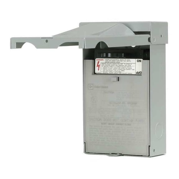 Eaton Fusible Air Conditioning Disconnect Switch, Metallic, Galvanized Steel, 30 Amps AC - DPF221R