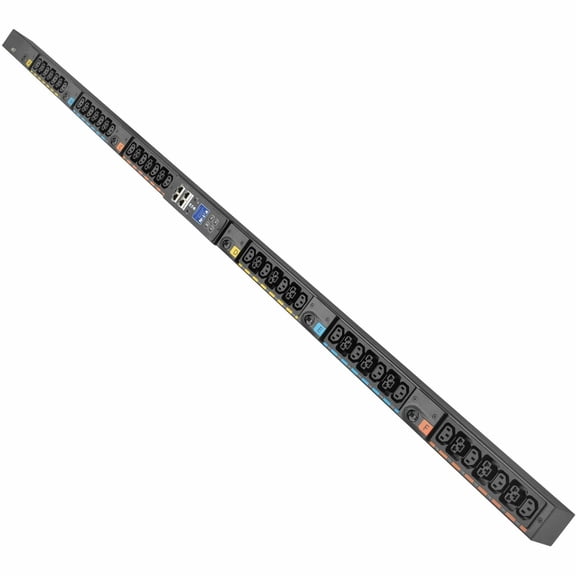 Eaton Universal-Input Managed PDU G4, 208V and 415/240V, 42 Outlets, Input Cable Sold Separately, End-Entry Input, 72-Inch 0U Vertical (evmagu23x-e)